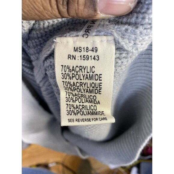 FRNCH Womens V-Neck Ribbed Knit Pullover Sweater Size S/M‎ MS18-49 - Picture 5 of 7